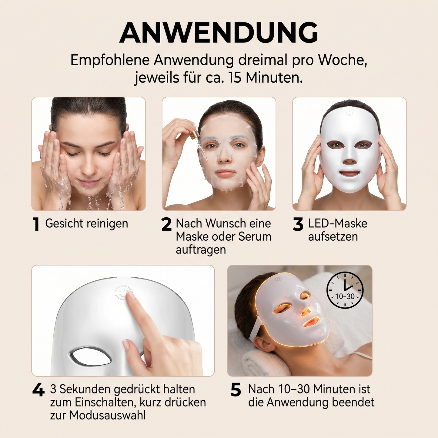 DermaGlow Pro - 7-Farben-LED Gesichtsmaske