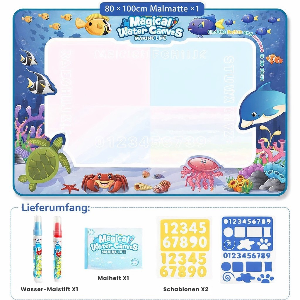 AquaMagic Malmatte - Magische Wasser-Malmatte für Kinder
