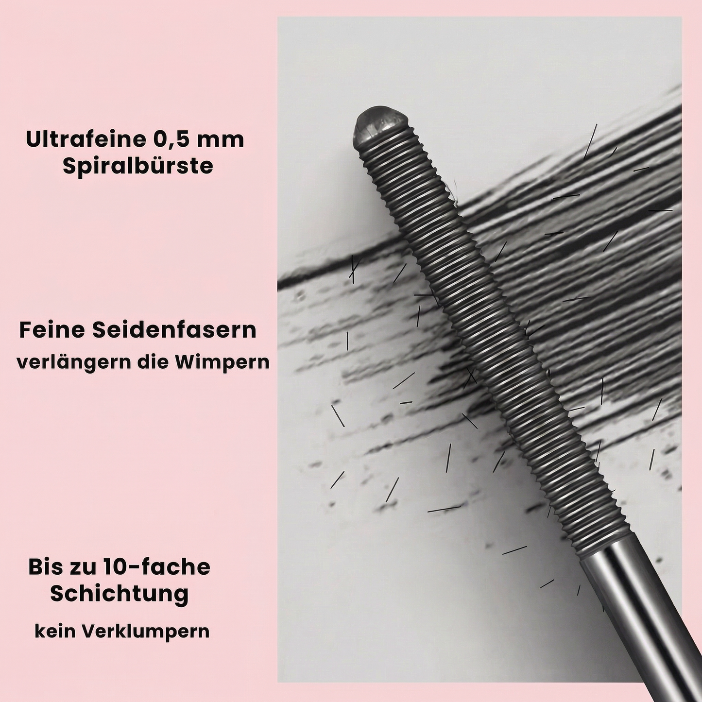 UltraLash Mascara – Verlängernde Seidenfaser Mascara mit Stahlbürste